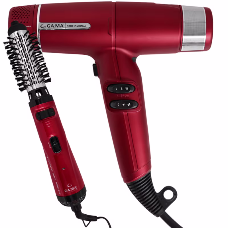 Kit Secador iQ Lite Red e Escova Modeladora Turbo Ion 220V