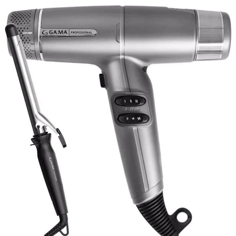Kit Secador iQ Lite Silver e Modelador Salon Curl 25mm 220V