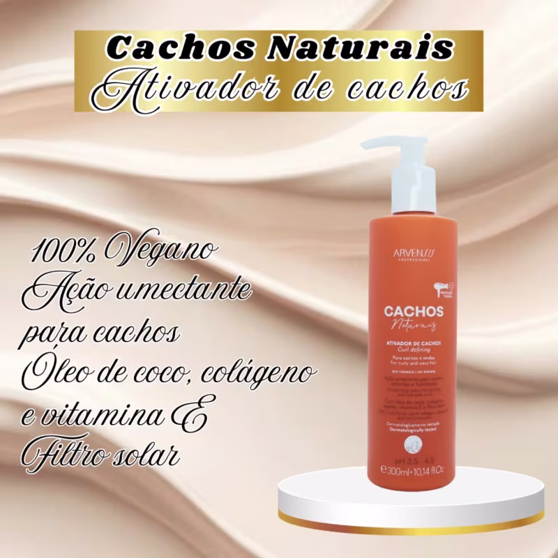 Kit Arvensis Cachos Ativador cachos + Tec Oil Óleo Reparador