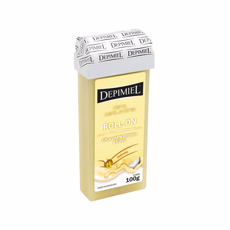 Kit 50 Folha 3 Cera Roll-on Chocolate Branco E Coco Depimiel