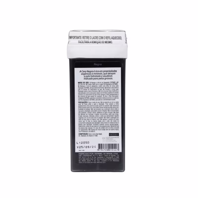 Kit 50 Folhas Descartável E 3 Ceras Roll-on Negra Depimiel