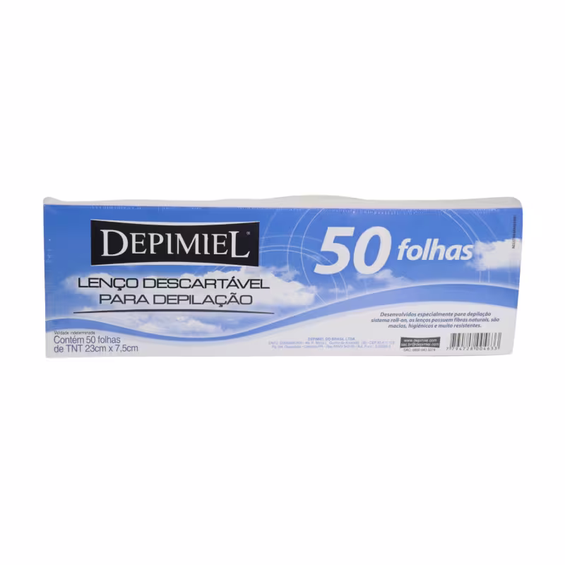 Kit Cera Chocolate Branco Coco e Lenço Descartável Depimiel