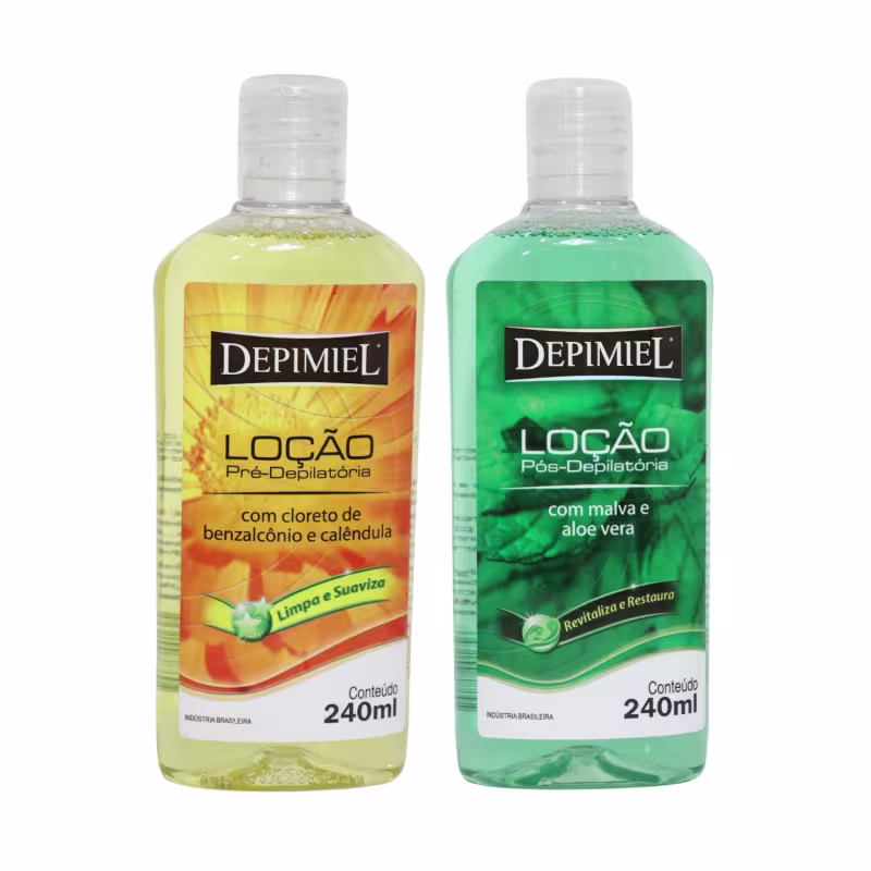 Kit Loção Pré E Pós Depilatório Corporal Pele Suave Depimiel