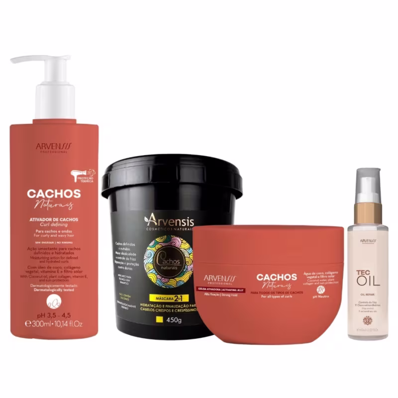 Kit Arvensis Ativ Ondulado Masc 2x1 Geleia Alta Óleo Tec Oil