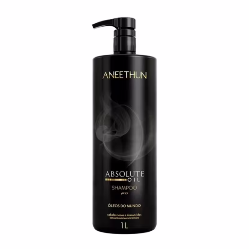 Kit Absolute Oil Shampoo 1L E Máscara 1Kg Nutrição Profunda Duradora Aneethun (02 Produtos)