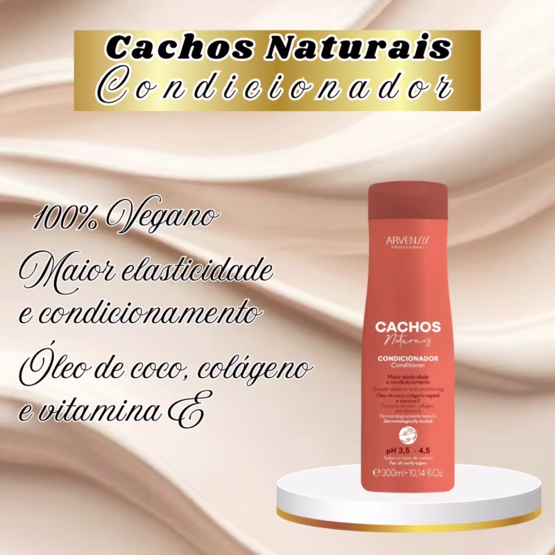 Kit Arvensis Cachos Crespos 5 Itens + Finalizador Tec Oil