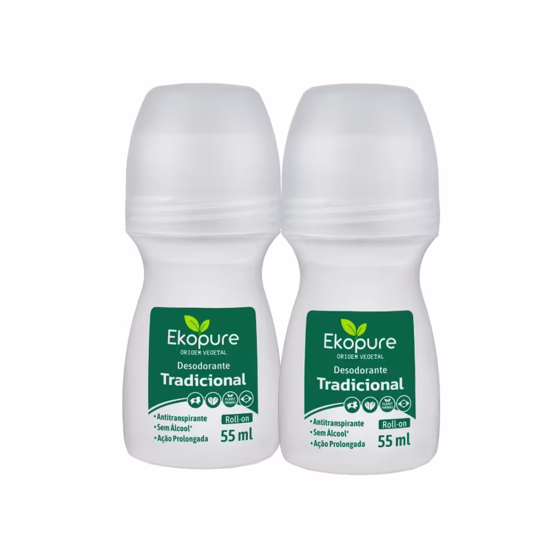 2 Desodorantes Roll-on Antitranspirante Tradicional Ekopure