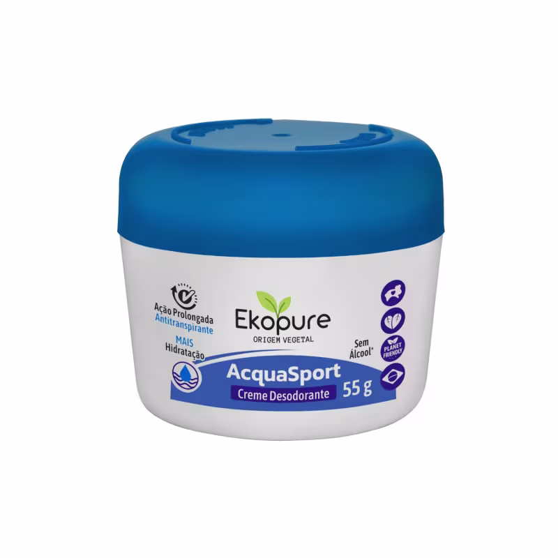 Kit 3 Creme Desodorante Antitranspirante Acquasport Ekopure