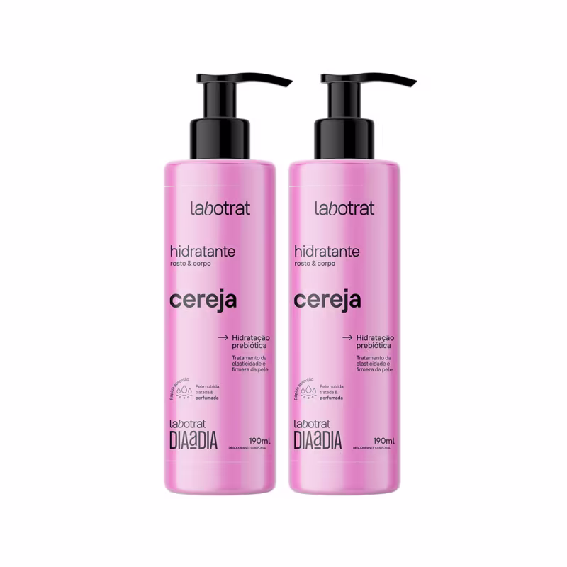 Kit 2 Hidratante Facial Corporal Hidratação Cereja Labotrat