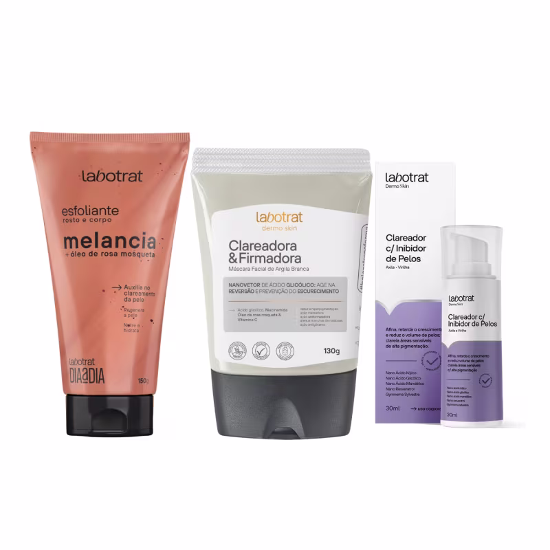 Kit Máscara Clareadora Esfoliante E Sérum Inibidor Labotrat