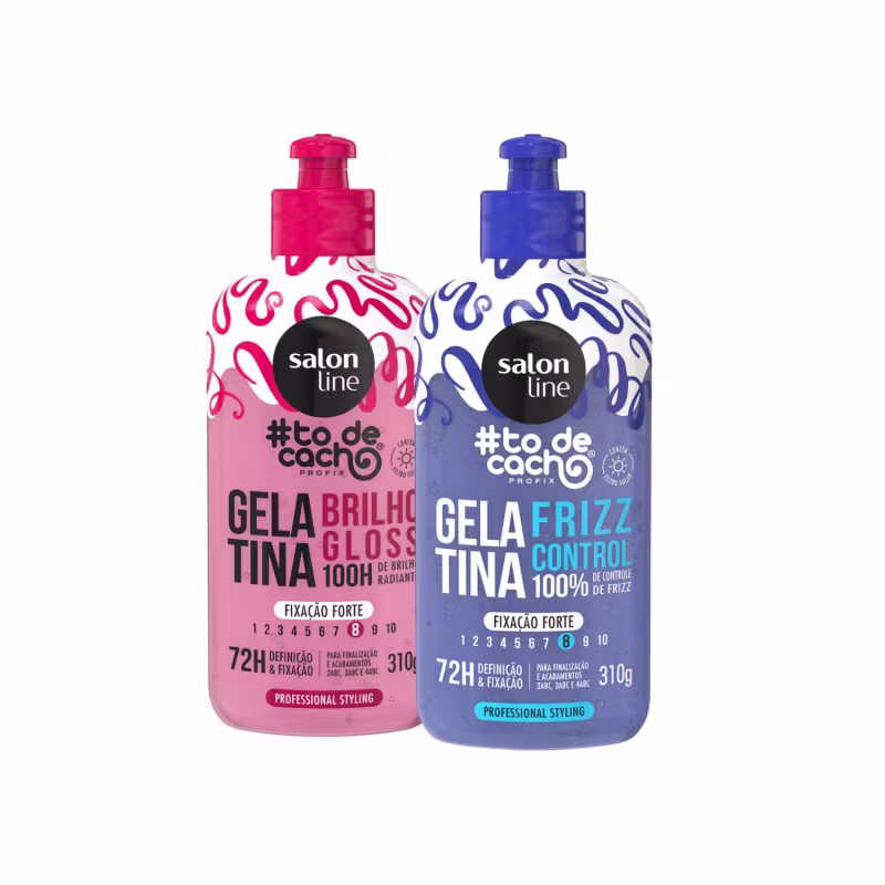 Kit 2 Gelatina Fixação Definição Antifrizz Cachos Salon Line