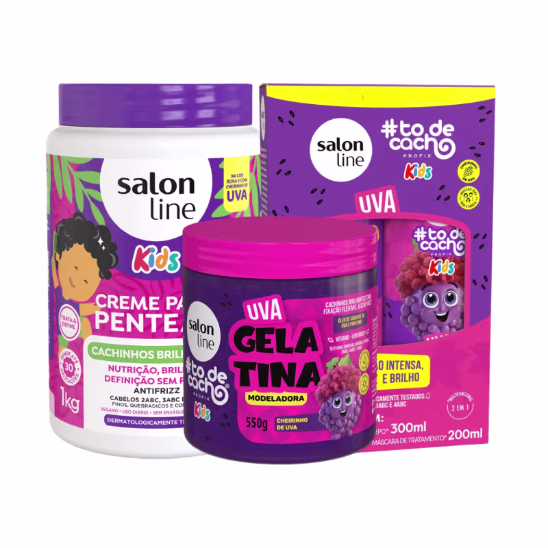 Kit Shampoo Condicionador E Creme Pentear Hidra Salon Line