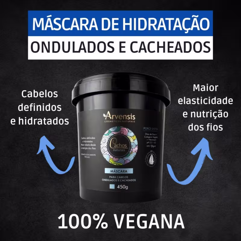 Kit Arvensis Cachos Shampoo + Cond + Mascara Ondulados + 2x1