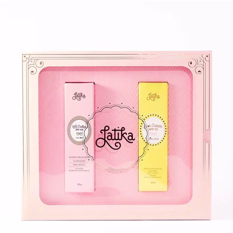 Kit Latika Dream Box 2 em 1 Bege Médio - BB Cream 30g e Sun Cream 30g