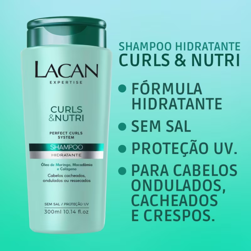 Kit Lacan Curls E Nutri Shampoo + Condicionador + Modelador