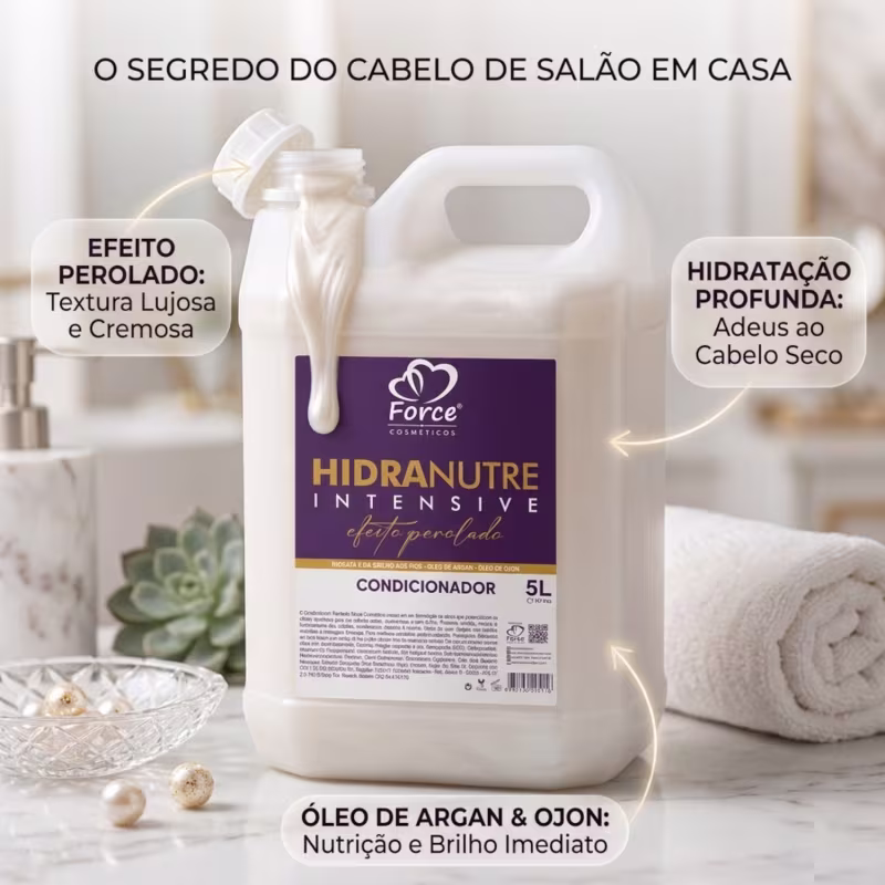 Condicionador Hidratante Perolado Profissional Galão 5 Litros - Nutrição e Brilho