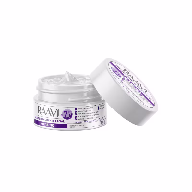 Kit Facial Gel Refrescante Creme Noturno Creme Hidrata Raavi