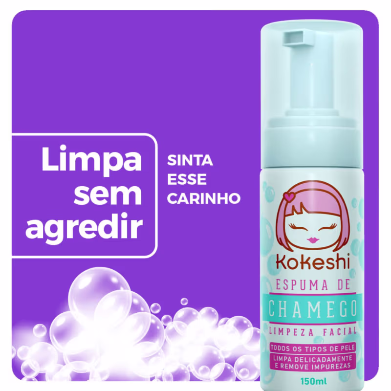 Kit Rosa Mosqueta 5 itens Kokeshi Limpeza e Hidratação