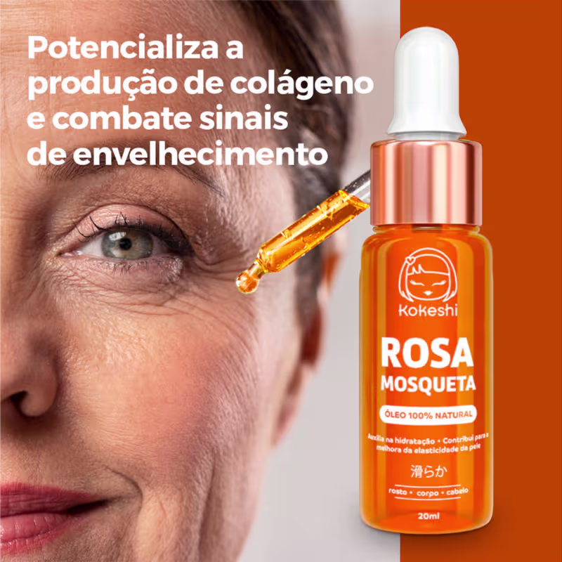 Kit Creme Pele de Porcelana + Óleo de Rosa Mosqueta Puro Kokeshi