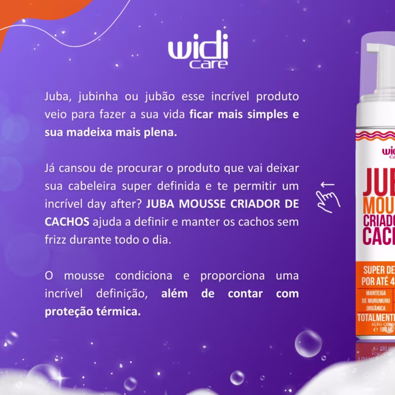 Kit Widi Care Juba Geleia Mousse Máscara Hidro Nutritiva