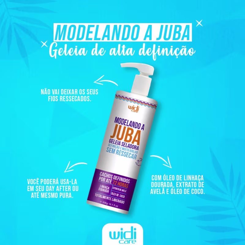 Kit Widi Care Juba Creme Encrespando 1l + Geleia 300ml
