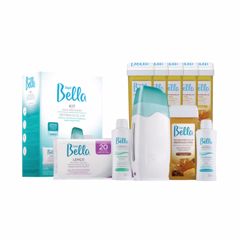 Kit 6 Roll-on Pré Pós Depilação Aquecedor Bivolt Depil Bella