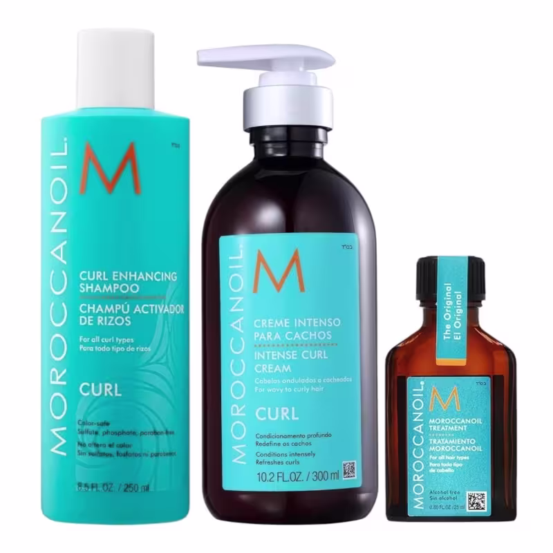 Kit Moroccanoil Curl Enhancing - Shampoo 250ml + Condicionador 250ml + Máscara Light 250g + Óleo Original 25ml
