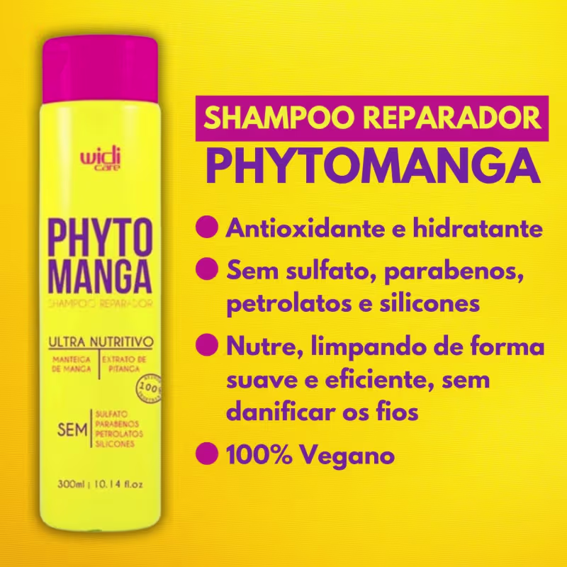 Kit Widi Care Phytomanga Shampoo Condicionador Finalizador
