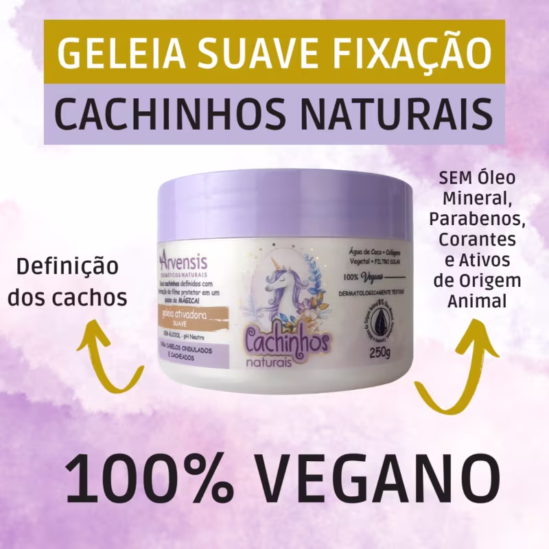 Kit Arvensis Cachinhos Infantil Ativ Ondulados Geleia Suave