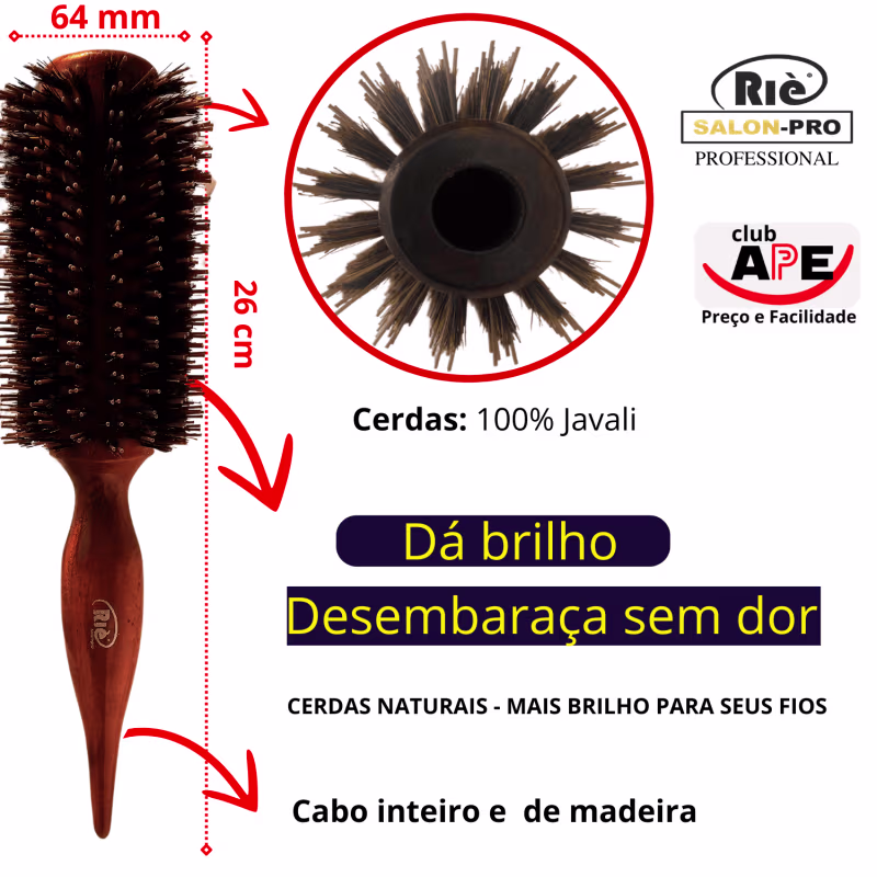 KIT 4 ESC PROF  DETANGLING 40,47,57, 64  MM  RIE SALON PRO
