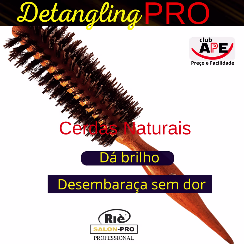 KIT 3 ESC PROF  DETANGLING 47, 57, 64 MM + PINCEL RIE SALON PRO