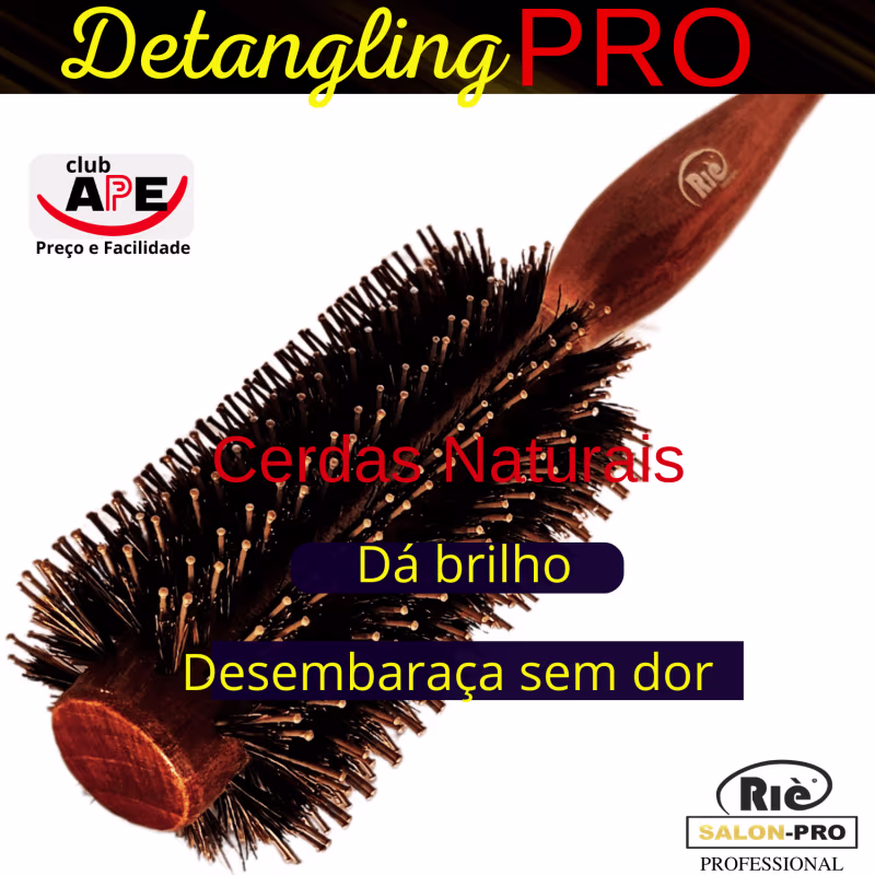 KIT 3 ESC PROF  DETANGLING 47, 57, 64 MM + PINCEL RIE SALON PRO