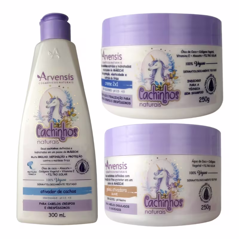 Kit Arvensis Cachinhos Ativador Crespo 2x1 Geleia Suave