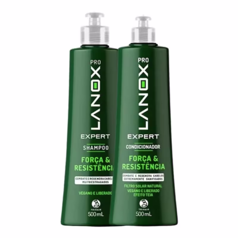 Kit Shampoo + Cond Força e Resistência Lanox Pro Trihair