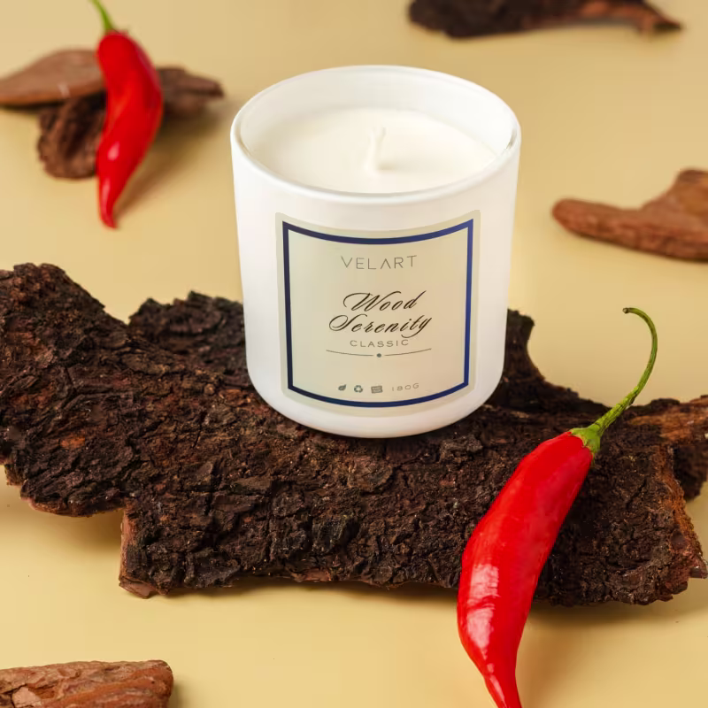 Vela Aromática Velart Classic Wood Serenity, 180g.