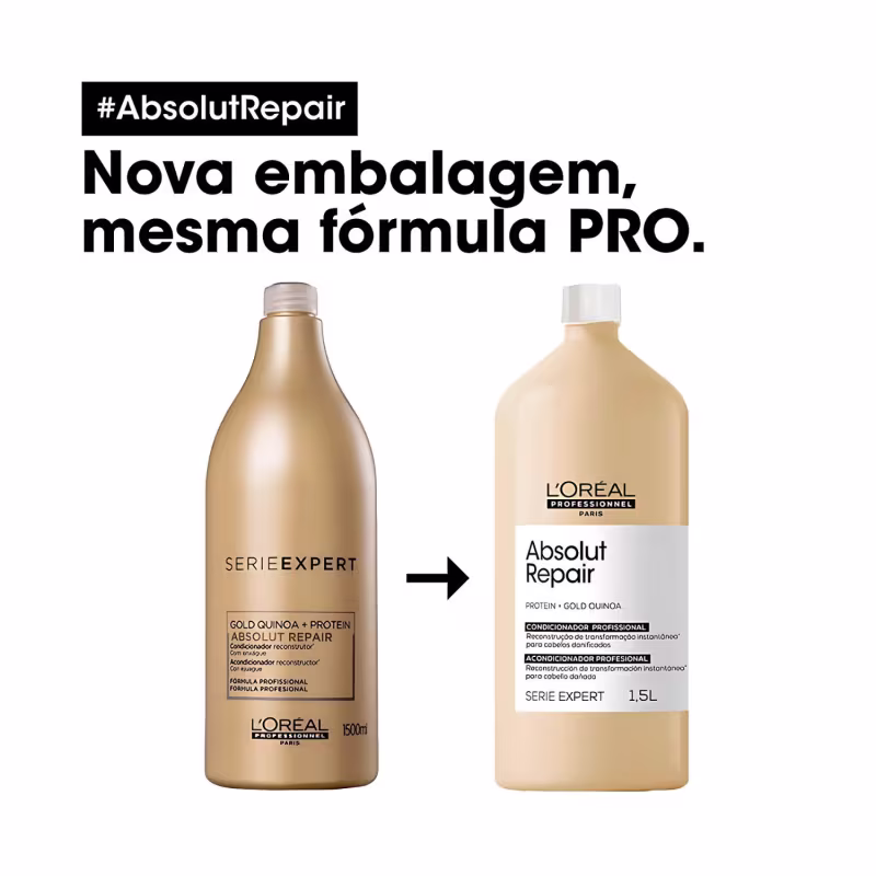 Kit L'Oréal Professionnel Serie Expert Absolut Repair Gold Quinoa + Protein Salon Duo (2 Produtos)