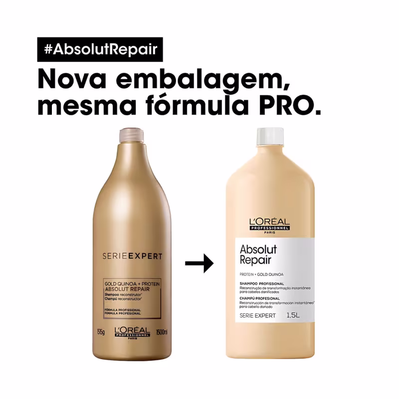 Kit L'Oréal Professionnel Serie Expert Absolut Repair Gold Quinoa + Protein Salon Duo (2 Produtos)