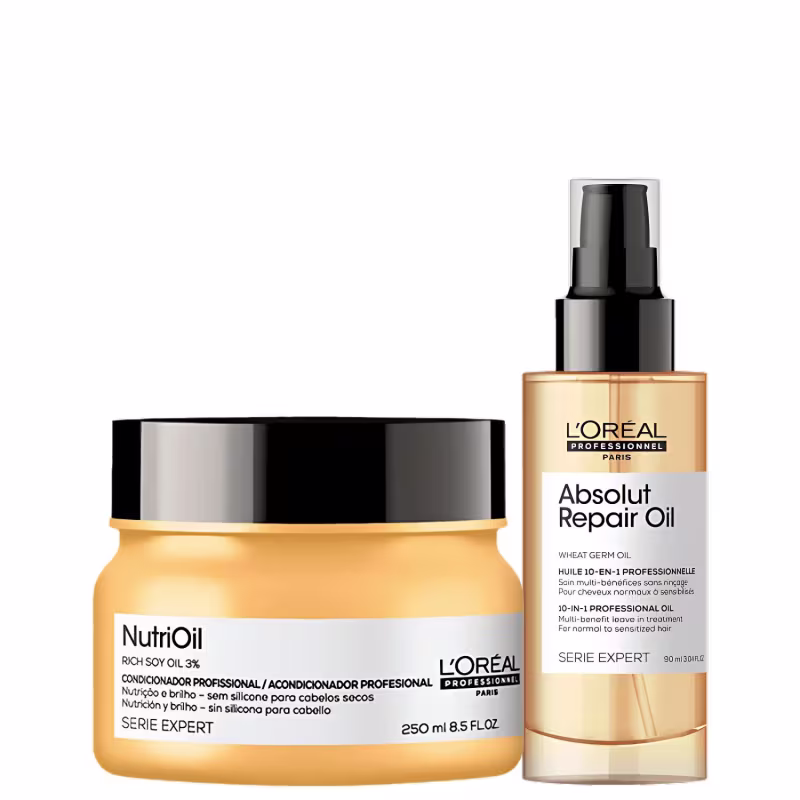 Kit L'Oréal Professionnel Serie Expert Absolut Repair Oil NutriOil Tratamento (2 Produtos)