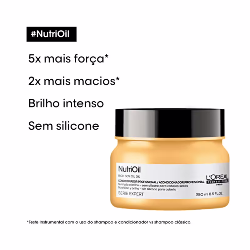 Kit L'Oréal Professionnel Serie Expert NutriOil Care Duo - Máscara 250ml + Leave-in 150ml