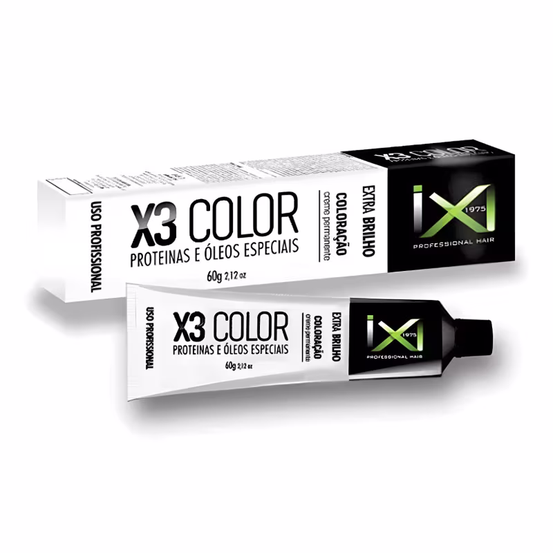 Coloração X3-Color 60g 8.0 Louro Claro- Proteínas e Óleos Especiais