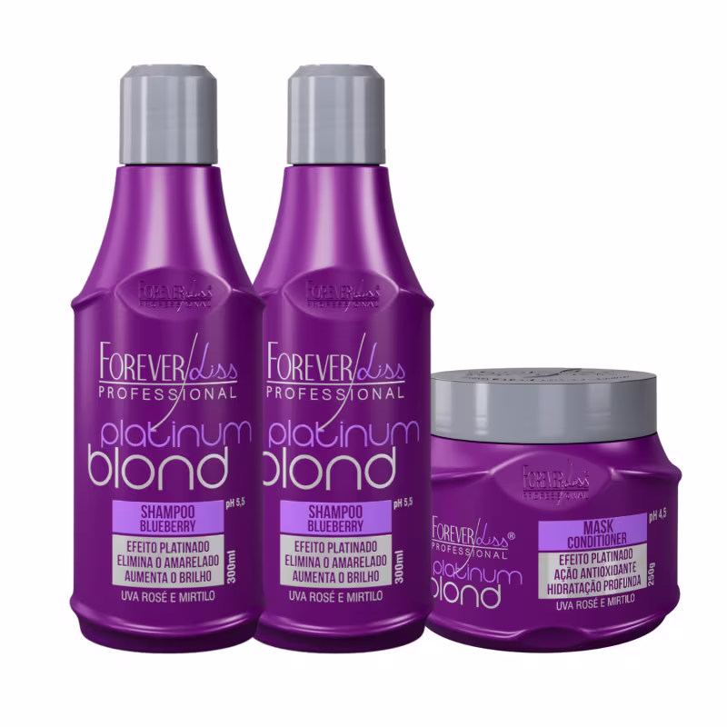 Kit 2 Shampoo E Máscara Matizadora Blond Loiro Forever Liss