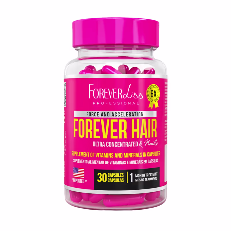 Kit 6 Suplementos Vitaminas Crescimento Capilar Forever Liss
