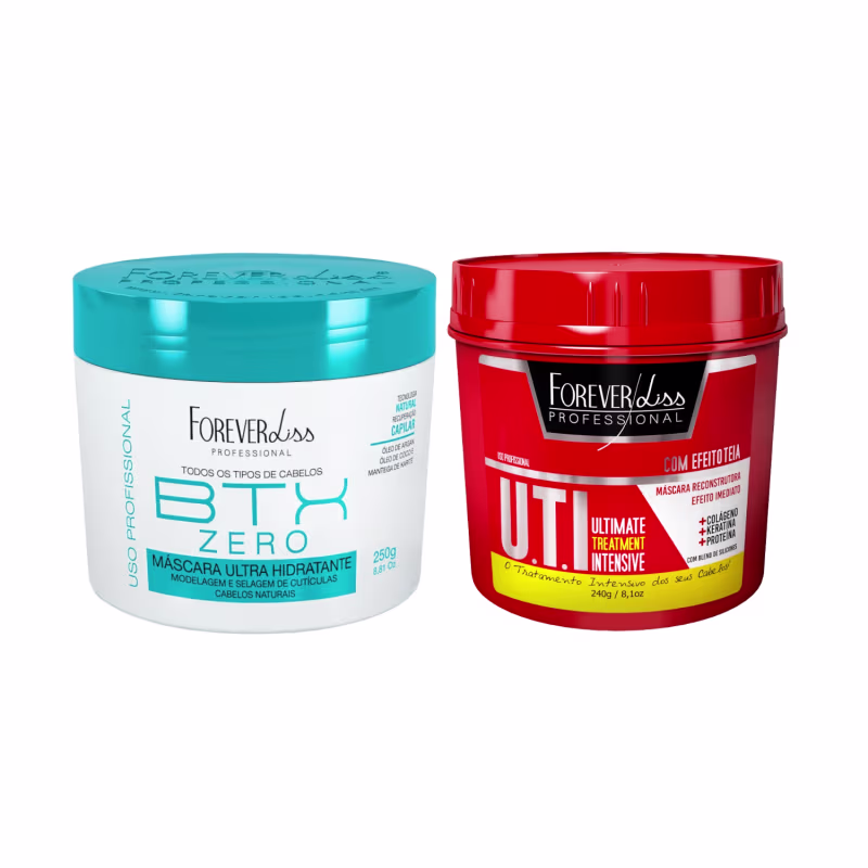 Kit 2 Máscara Hidratação Volume Zero Antifrizz Forever Liss