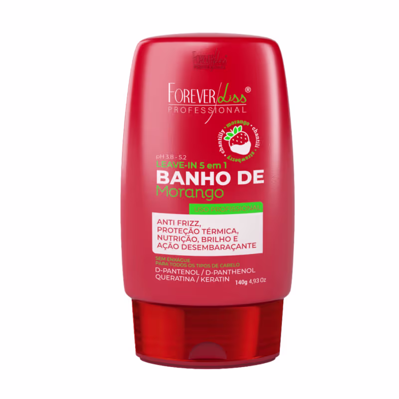 Kit Máscara E Leave-in Banho De Verniz Morango Forever Liss