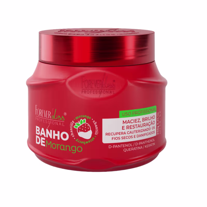 Kit Máscara E Leave-in Banho De Verniz Morango Forever Liss