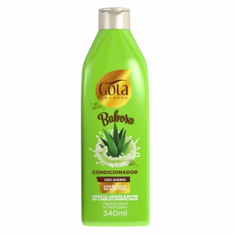 Kit Gota Babosa Uso Diario Shampoo + Condicionador + Creme