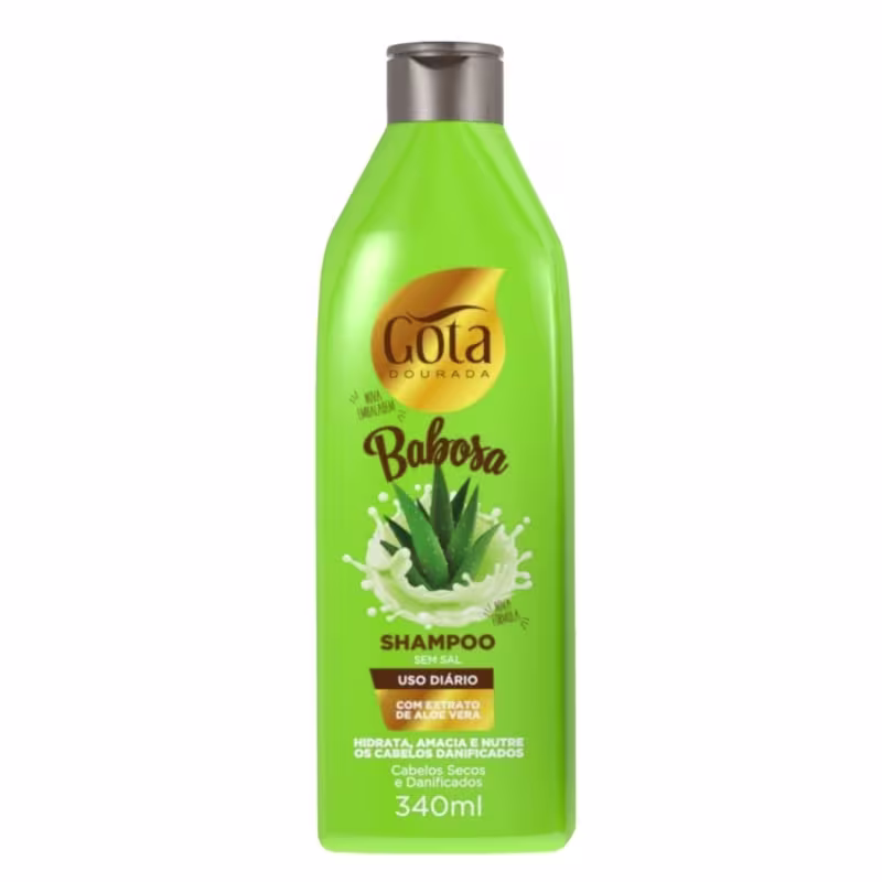 Kit Gota Babosa Uso Diario Shampoo + Condicionador + Creme