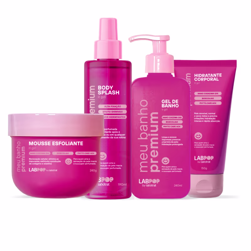 Kit Cuidado Corporal Banho Premium It Girl Labpop Labotrat