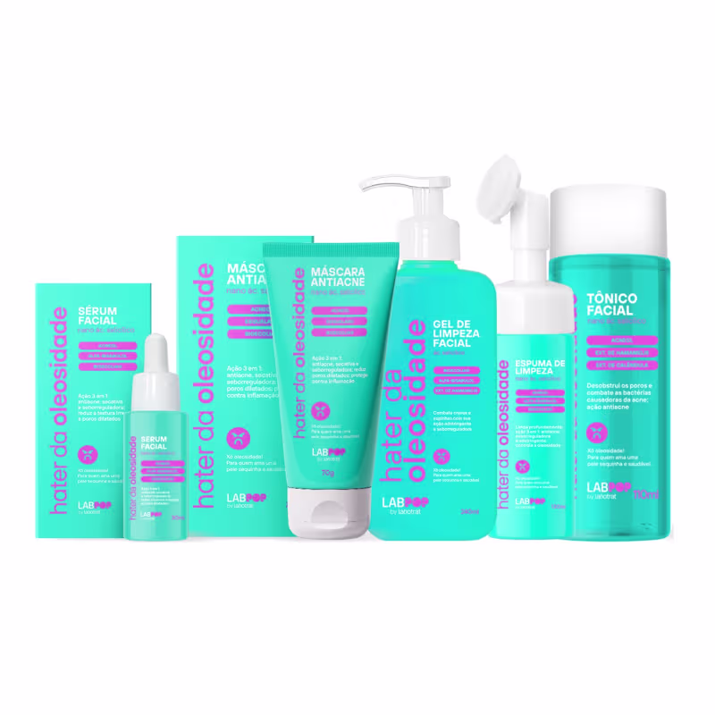 Kit Cuidado Facial Hater Oleosidade Antiacne Labpop Labotrat
