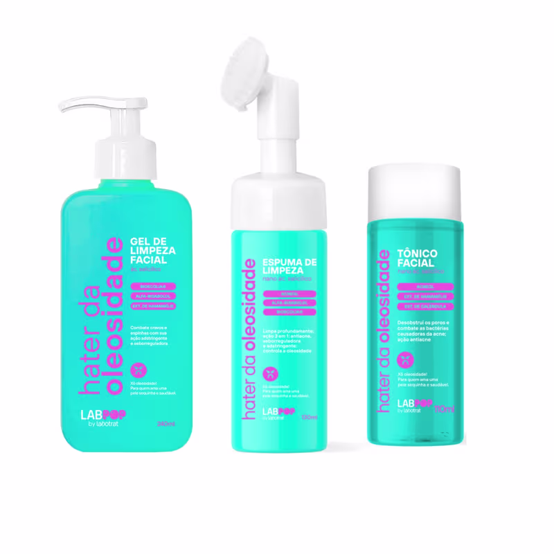 Kit Cuidado Facial Hater Oleosidade Antiacne Labpop Labotrat